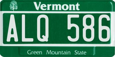 VT license plate ALQ586