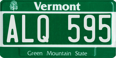 VT license plate ALQ595