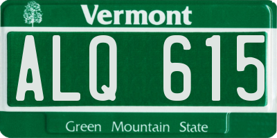 VT license plate ALQ615