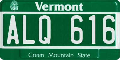 VT license plate ALQ616