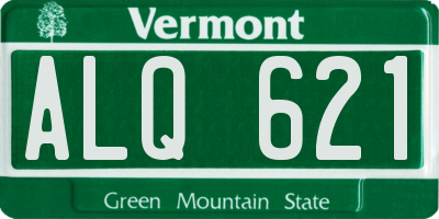 VT license plate ALQ621
