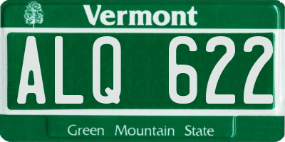 VT license plate ALQ622