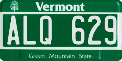 VT license plate ALQ629