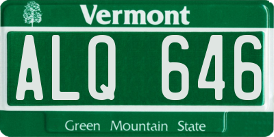 VT license plate ALQ646