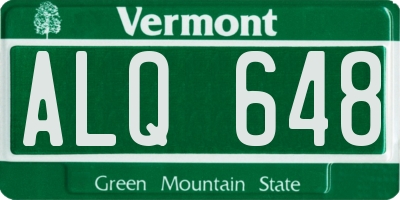 VT license plate ALQ648