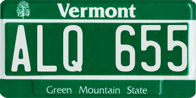 VT license plate ALQ655