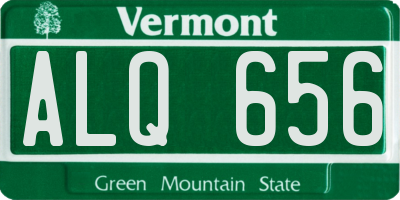 VT license plate ALQ656