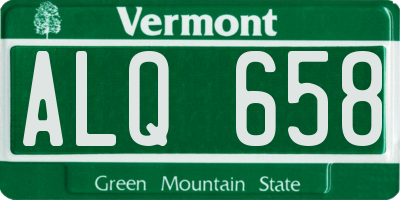 VT license plate ALQ658