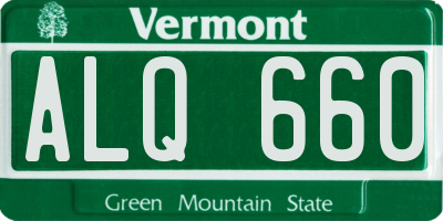 VT license plate ALQ660
