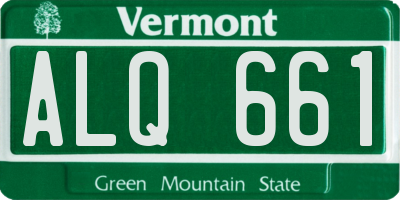 VT license plate ALQ661