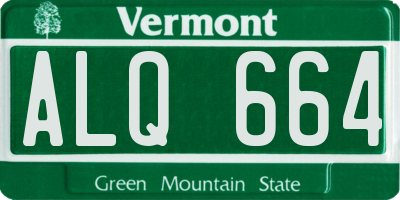 VT license plate ALQ664