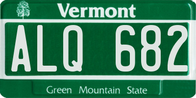 VT license plate ALQ682