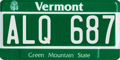 VT license plate ALQ687