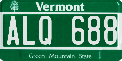 VT license plate ALQ688