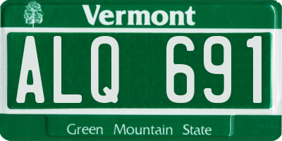VT license plate ALQ691