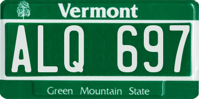 VT license plate ALQ697