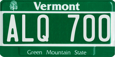 VT license plate ALQ700