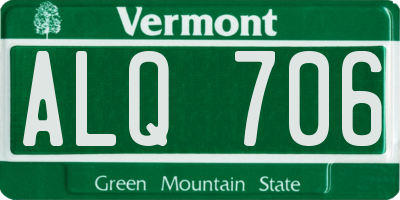 VT license plate ALQ706