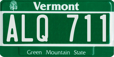 VT license plate ALQ711