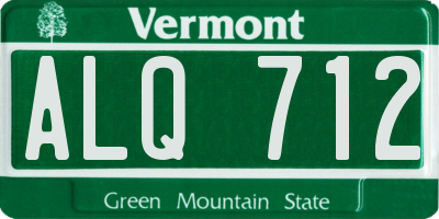VT license plate ALQ712