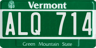 VT license plate ALQ714