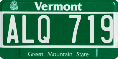 VT license plate ALQ719