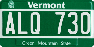 VT license plate ALQ730