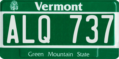 VT license plate ALQ737