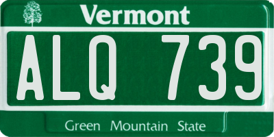 VT license plate ALQ739