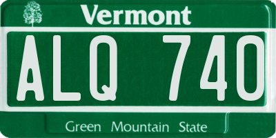 VT license plate ALQ740