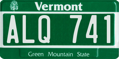 VT license plate ALQ741