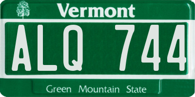 VT license plate ALQ744