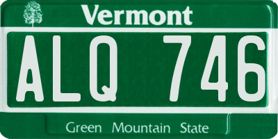 VT license plate ALQ746