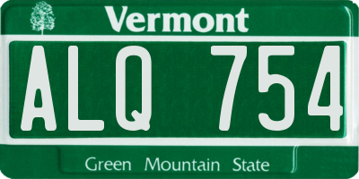 VT license plate ALQ754