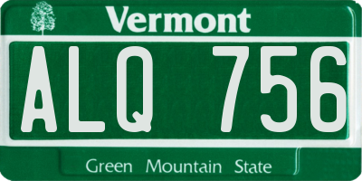 VT license plate ALQ756