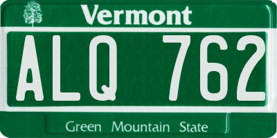 VT license plate ALQ762