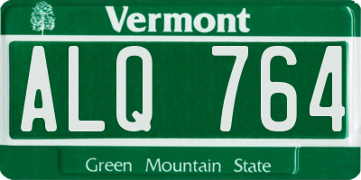 VT license plate ALQ764