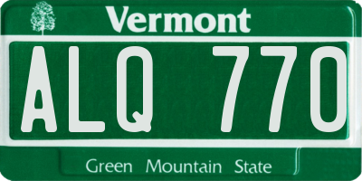 VT license plate ALQ770