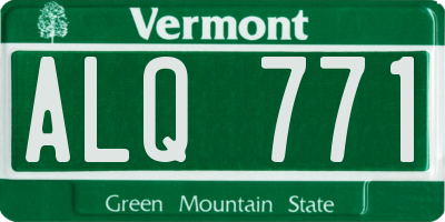 VT license plate ALQ771
