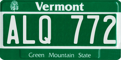 VT license plate ALQ772