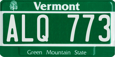 VT license plate ALQ773