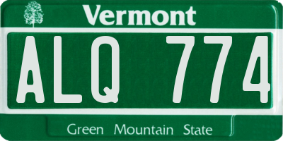VT license plate ALQ774