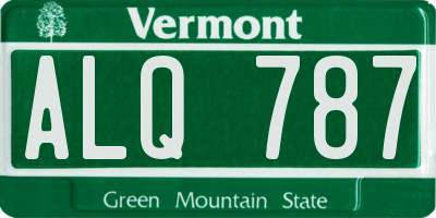 VT license plate ALQ787