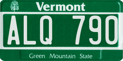 VT license plate ALQ790