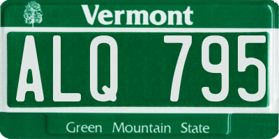 VT license plate ALQ795