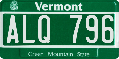VT license plate ALQ796