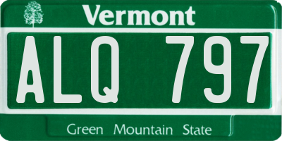 VT license plate ALQ797