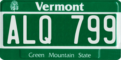 VT license plate ALQ799