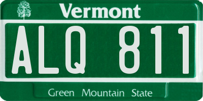 VT license plate ALQ811