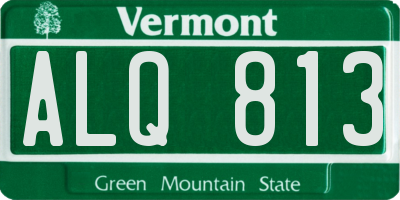 VT license plate ALQ813